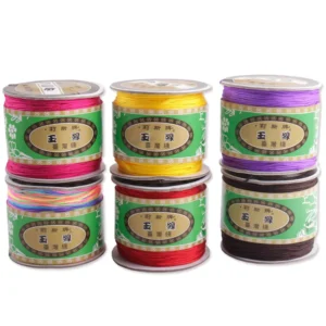 0.8mm 120meters Thread Yarn DIY Accessories Bracelet Necklace Pacifier Clips Strong Nylon Satin Silk Crochet Braided