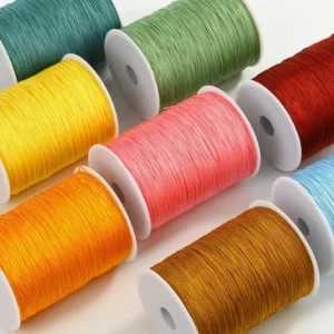 0.8mm Nylon Beading Cord Chinese Knotting Thread 500m 1200m Spool 70 Colors DIY Bracelet Jade Jewelry Making Bulk OEM