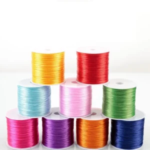 0.8mm Transparent Flat Elastic Crystal Cord Bead Elastic Spandex Bracelet Beaded Thread