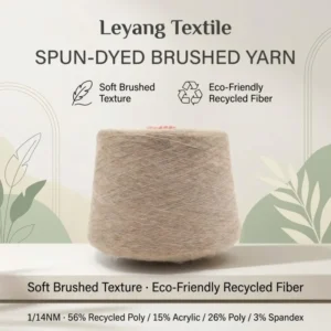 1/14N Spun dyed Raised Yarn Eco friendly Anti pilling Soft Warm High Elastic Recycled Polyester Wool Blended Yarn Factory Direct