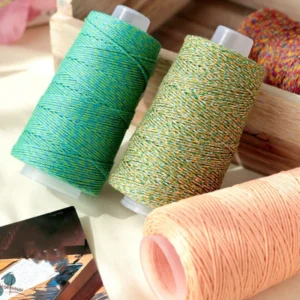 1.0mm Soft Braided 100% Cotton Filament Rope 130m Gold Line Thread Cords for Cross Stitch Embroidery Sewing Jewelry