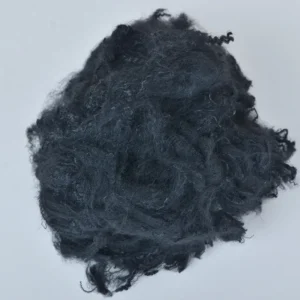 1.5D*38mm Regenerated Black 100% Polyester Staple Fiber Flame Retardant Solid Filling Material Spinning for Textile Yarn