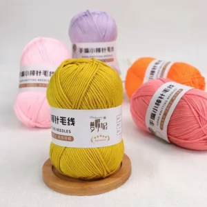 10 Ply 100g Soft Colored Wool Blended Yarn Cotton Acrylic Fancy Embroidery Sewing Material Dyed Pattern for Hand Knitting