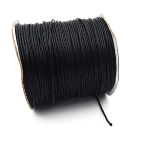 10 Rolls 0.5mm 0.8mm 1mm 1.5mm 2mm 2.5mm Black Waxed Cotton Cord Waxed Thread Cord String Strap Necklace Rope for Jewelry Making