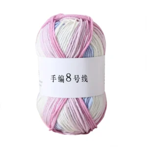 100% Acrylic Fancy Yarn 8 Ply Milk Cotton Yarn for Knitting Sweater Knit Socks Scarf