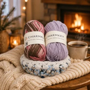 100% Acrylic Fancy Yarn Medium Weight Knitting Yarn Dyed for Sweaters Hats Scarves Crochet Weaving Sewing Customizable