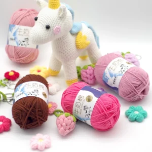 100% Acrylic Yarn 5ply Milk Cotton for Hand Knitting Sewing Colorful Fancy Yarn for Woven Clothing Carpet Soft Soft