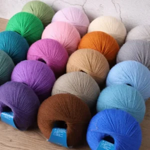 100% Australian Superfine Wool Yarn 50g 1mm Thick Dyed Pattern Strong and Anti Static for Hand Knitting Weaving and Knitting