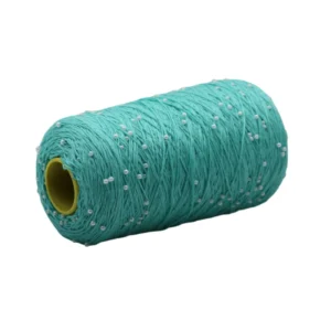 100% Mercerized Cotton Fancy Yarn With Polyester Beads for Knitwear