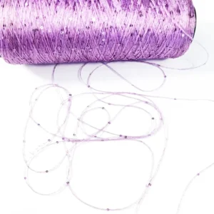 100% Polyester 120D/4 2MM Metallic Sequin Shiny Yarn for Knitting Weaving
