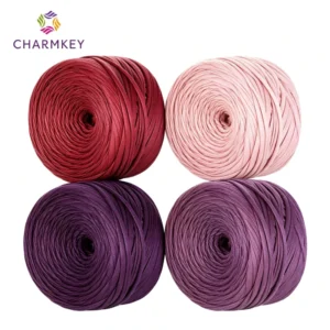 100% Polyester 200g Leather T Shirt Yarn Anti-Pilling Colorful Knitting for Crochet