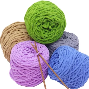100% Polyester Fancy Yarn Crochet Ice 100g Chenille Yarn for Hand Knitting Blanket