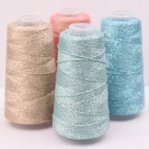 100% Polyester Lurex 350m Hollow Ribbon Metallic Thread 50g Knitting Yarn Eco friendly Recycled Feature for Weaving Embroidery
