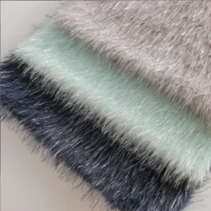 100% Polyester Metallic Jacquard Yarn Solid Long Pile Knitted Plush Fabric 700gsm for Auto Upholstery Toys Bags Fashion