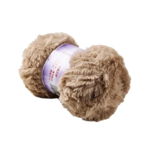 100% Polyester Mink Yarn Faux Fur Yarn Long Haired Fancy Yarn for Hand Knitting Eco Friendly Anti Pilling Dyed Yarn