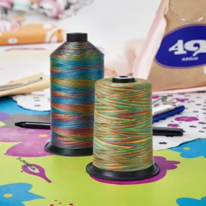 100% Polyester Multi Purpose Multicolor High Tenacity Chemical Resistance Dyed Sewing Thread Made China Model