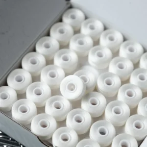 100% Polyester Side Less Pre Wound Embroidery Bobbin Thread Eco Friendly 70D Size L for Sewing Garments for Embroidery Machines