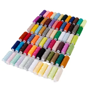 100% Polyester Small Roll Home Sewing Machine Accessories Needle Thread Set with Dyed Pattern Sewing Thread