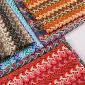 100% Polyester Warp Knitting Fabric Yarn Dyed Lace Fabric for Fancy Dress