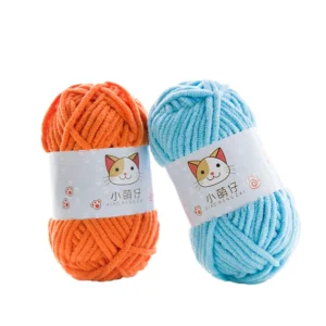 100 Polyster Skein-friendly Chenille Fancy Yarn for Baby Scarf