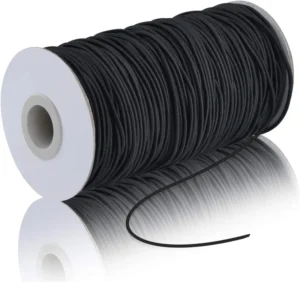 100 Yards 2mm Elastic Cord Stretch String Round Roll Rubber Rope Thread Elastic Fabric String Beading Cord