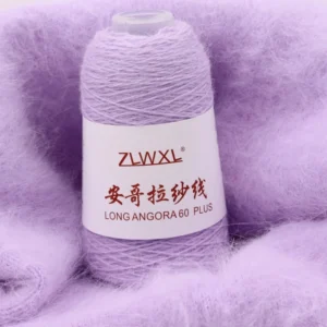 100g 700m Colorful 60 Angora Mink Blended Yarn Long Hair Anti Static Fancy Ring Spun Weaving Knitting Sewing