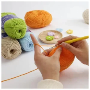 100g Hand-Woven Worsted Crochet Yarn 5 Ply Knitting Thread Combed Cotton Acrylic DIY Shirts Hats Weaving Anti-Pilling Recycled