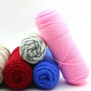 100g Milk Cotton Yarn Super Soft 8 Ply Fancy Yarn Hand Knitting & Sewing Dyed Pattern Recycled Use for Weaving