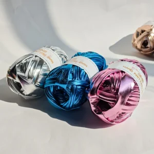 100g Roll Metallic T Shirt Cloth Fabric Yarn 100% Polyester Suitable for Crochet and Knitting Advanced Version in Stock