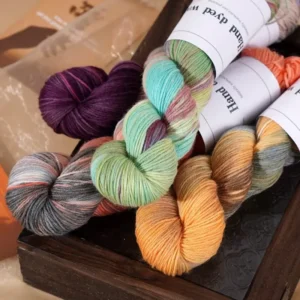 100g Wool Blended Fancy Yarn for Hand Knitting DIY Projects Segmented Dyed Yarn