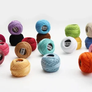 10g 80m Roll 90 Colors Extra Long Staple Mercerized Colorful Lace Cotton Yarn Crochet Yarns Knitting Crochet Hand Pearl Thread