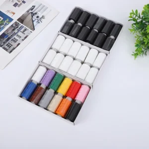 12 Color DIY Combination Dyed Sewing Machine Thread Set 402 Handmade Fixed Yarn 100% Polyester High Tenacity Tool Kit
