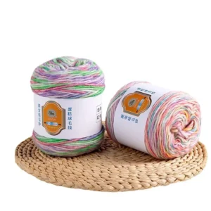 2.2S 3mm 100g/210m 15-colors 55% Cotton 34% Acrylic 11% Polyester Blended Yarn DIY Fancy Napped Yarn