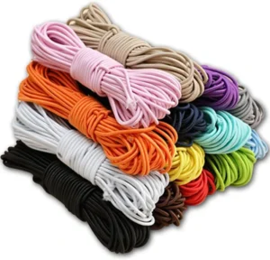 2.5mm 100% Nylon Multicolor Beading Drawcord Elastic Cord Thread Stretch Crafting Handmade Sewing Shoes Bags Garment