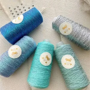 200g 480m Silver Plated Super Shine Metallic Yarn Blended Yarn for DIY Scarves