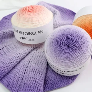 200g roll for 5ply Spatial Dyeing Fancy Hand woven DIY Dense Cotton Crochet Gradient Eco Friendly Anti Pilling Blended Yarn