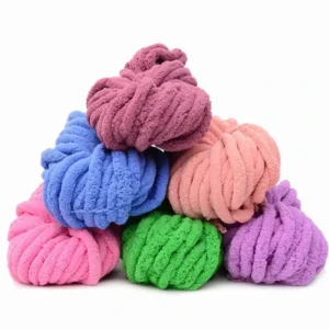 20mm Multi Color Chunky Crochet Yarn Knitting Woven Blanket Core Strip Line Ice Strip Yarn for Craft DIY