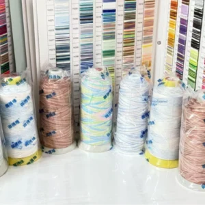 24s/2 Mercerized High Tenacity Filament Dyed Rainbow Gradient 100% Acrylic Embroidery Thread for Hand Knitting Towel Embroidery
