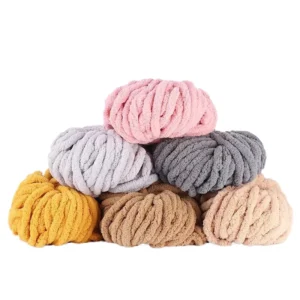250g Handmade Knitting Crochet Bulky Thick Giant Fancy Super Bulky Large Soft Fluffy Tie Dye Plush Fuzzy Thick