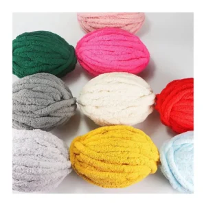 2cm Fancy Polyester Chenille Chunky Yarn for Weaving