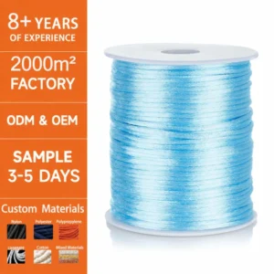 2mm Satin Nylon Thread 100 Yards Per Spool High Strength Rattail Cord for Beading Bracelet Necklace DIY Craft Supplies