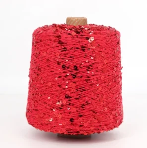 3mm Nylon Metallic Sequin Paillette Yarn Dyed Elegant Shimmer Hand Knitting Crochet Fashion