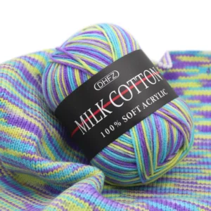 3ply 50g 100% Acrylic Fancy Milk Cotton Crochet Cotton Hand Knitting Yarn