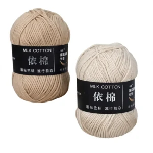 4 Ply Cotton Acrylic Blend Knitting Yarn 50g Anti Pilling Soft Crochet Thread for Sweaters Baby Hand knitted Cotton Blend Yarn