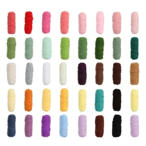 4 Strands Milk Cotton Yarn Skeins Medium Thick Knitting Yarn DIY Hand Crochet Material Kit for Doll Shoes