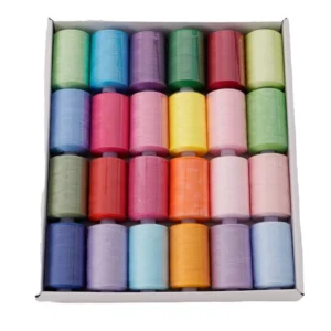 402 100% Polyester High Temperature Resistant Dyed Sewing Machine Thread Customized 1000 Yards 24 Colors