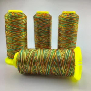 402 Colorful Polyester Cotton Thread Multicolor rainbow Overlock Thread Domestic Sewing Thread in China