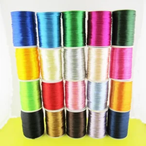 48 Colors 2.5mm Korean Silk Red String Cord for Handmade Jewelry Making Braided Thread for Necklace Bracelet Chinese Knot Craft