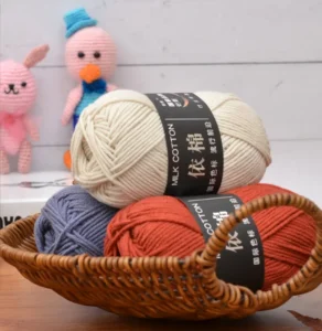 4Ply 50G Bulk Hand Knitting Baby Yarn High Tenacity Wool Blended with Milk Cotton Various Colors Fancy Dyed for Babies
