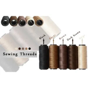 5 Rolls Cotton Sewing & Weaving Threads 60m Length for Hand Sewing Hair Weft Hair Extensions Wig DIY